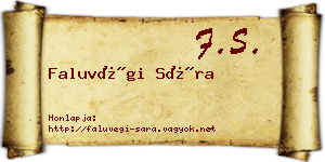 Faluvégi Sára névjegykártya