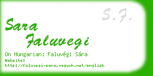 sara faluvegi business card